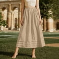 thumbnail image 2 of Edvintorg Midi Skirts for Women with Pockets Elastic High Waisted Skirt Womens Summer Skirts Trendy 2026, 2 of 6