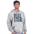 thumbnail image 5 of Best Papa Ever Worlds Greatest Father Zip Hoodie Sweatshirt Men Brisco Brands L, 5 of 5