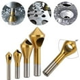 thumbnail image 3 of CPAN 1pc Titanium Countersink Deburring Drill Bit Hole Cutter Metal Chamfering Tool, 3 of 8