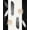Black White Gray, Pattern 3, variant on Design&I 2'x3' Ultra Soft Door Mat, Long Geometric Hallway Trellis Southwestern Motif Bordered Frame None Fluffy Washable Easy Care Indoor rug for Bedside Entryway