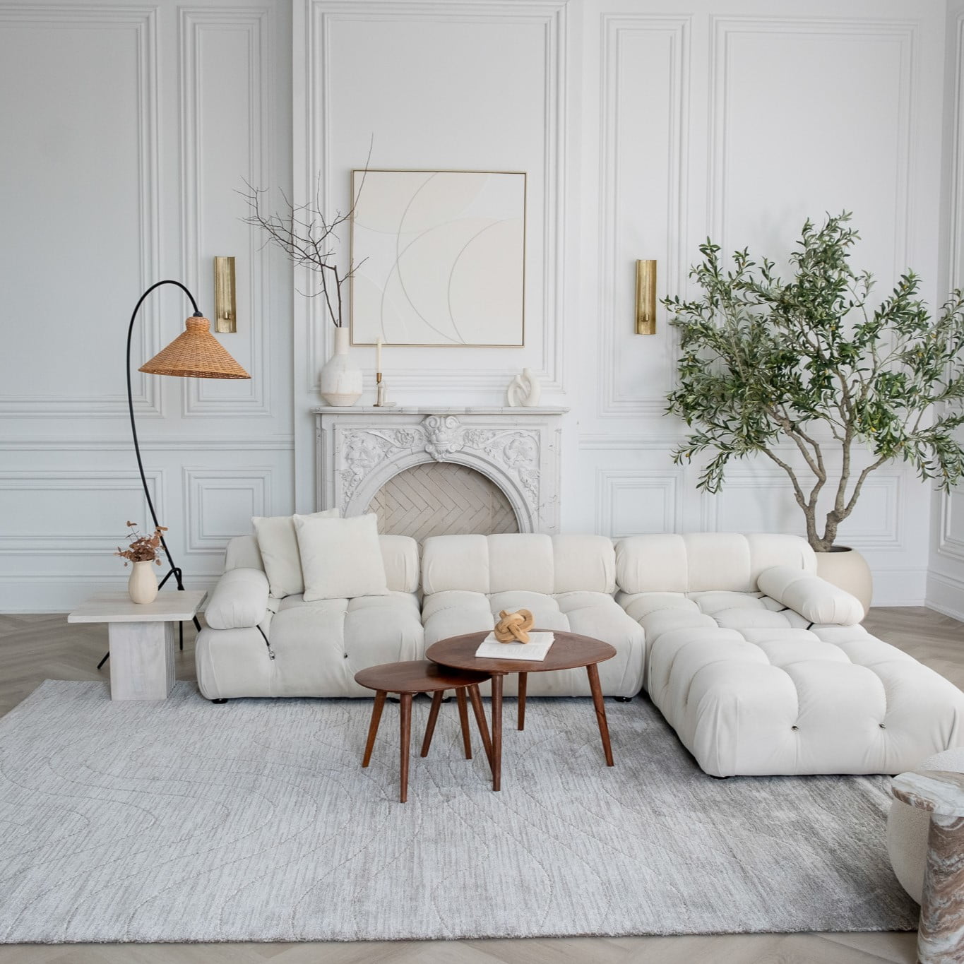 Tapis d'interieur abstrait Rug Branch Casa, gris, moderne - Salon, chambre, salle a manger et cuisine<br>