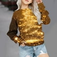 thumbnail image 2 of Atogsazn Toddler Girls Christmas Shirt Kids Print Crewneck Long Sleeve Pullover Blouse Winter Clothing Fashion 2025 Gold 3-4 Years, 2 of 4