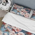 thumbnail image 4 of Designart "Cherry Blossom Pink Blue Splendor III" Floral Bedding Covert Set - Cottage Bed Set With 2 Shams, 4 of 5