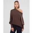 thumbnail image 4 of Asymmetric Draped Jumper, A Jumper As Ultra Soft As The Ladies Sleeve Slouch Batwing Plain Soft Knitted Jumper, 4 of 4