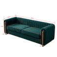 thumbnail image 4 of Chesterfield Velvet Sofa Upholstered Couch with Removable Cushions and Gold Metal Legs, for Living Room Office Apartment, 4 of 10