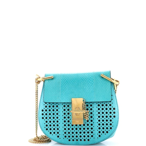 Pre-Owned Chloe Chloe Drew Crossbody Bag Perforated Ayers Mini By Rebag
