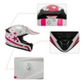 thumbnail image 6 of TCMT DOT Dirt Bike Helmet for Kids with Goggles & Gloves, for Motocross Offroad Street Motorcycle, Youth S Size, White Pink Star, 6 of 11