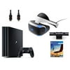 PlayStation VR Bundle 4 Items:VR Headset,Playstation Camera,PlayStation 4 Pro 1TB,VR Game Disc Eagle Flight VR