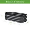 thumbnail image 7 of Best Choice Products 4x2x1ft Outdoor Raised Metal Oval Garden Bed, Planter Box for Vegetables, Flowers - Charcoal, 7 of 7