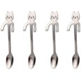 thumbnail image 1 of Mini Cat Coffee Spoon 4pcs For Cat Lover Dessert/drink/mixing/milkshake/tea Spoon Small Stainless Steel Tableware (silver), 1 of 4