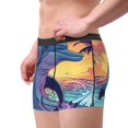 thumbnail image 2 of Yiaed Hip-Hop DJ Dolphin Print Men's Soft Cotton Boxer Shorts Breathable Boxers Underwear Moisture-Wicking Underwear Stretch Boxer Briefs for Man-Small, 2 of 5