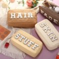 thumbnail image 4 of Bolsas de maquillaje Kajaia Preppy Chenille Letter Bag, 4 unidades, para mujer, 4 of 7