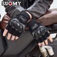thumbnail image 2 of SUOMY GUANTES DE MEDIO dedo para motocicleta, antideslizantes, a prueba de golpes, para carreras de Motocross, sin dedos, para verano, 2 of 5