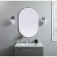 thumbnail image 2 of Elegant Decor Metal Frame Oval Mirror 27x40 Inch in Silver, 2 of 3