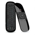 thumbnail image 1 of W1 Air Mouse 2.4G Wireless Keyboard Remote Control IR Remote Learning 6-Axis Motion Sense for Smart TV Android PC,1 * W1 Air Mouse Remote 1 * USB Receiver,Black, 1 of 6