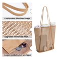 thumbnail image 2 of Bolsa de malla portátil, bolsas de almacenamiento para niños, bolsa de playa para natación, toallas, bolsa de maquillaje para mujeres, color blanco, 2 of 5
