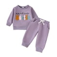 thumbnail image 3 of SONGGE Toddler Outfit Sets Boys Girls Baby Children Clothing Sweater Baby Round Neck Thread Embroidered Leisure Suit Cartoon Lovely Clothes Sets, 3 of 3