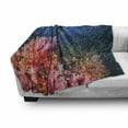 thumbnail image 3 of Diver Soft Flannel Fleece Throw Blanket, Picturesque of a Tropical Coral Reef Setting in the Ocean Small Sea Creatures, Cozy Plush for Indoor and Outdoor Use, 70" x 90", Multicolor, by Ambesonne, 3 of 6