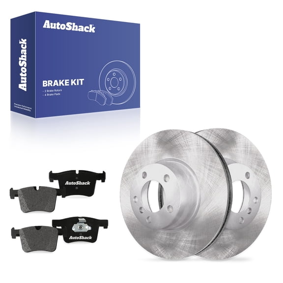 AutoShack Front Vented Brake Rotors Premium Ceramic Pads 6-PC Brake Kit Replacement for 2012-2015 BMW 328i 2013-2015 BMW 328i xDrive 12.99" (330 mm)