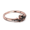 thumbnail image 3 of 0.65ct Round Black Diamond Moissanite Clasic Ring 10K Rose GoldWedding Band, 3 of 4