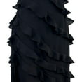 thumbnail image 2 of Robe Maxi Noire Dos Nu à Col en V avec Volants Taille g, 2 of 5
