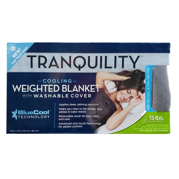 Tranquility Cool-to-the-Touch 15lb Weighted Blanket, Gray - Walmart.com