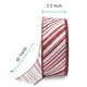 thumbnail image 2 of Cinta CT CRAFT LLC, satén blanco con rayas rojas, 2,5 cm x 40 m, 2 of 7
