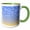 Green/White, variant on 3drose, Pretty Orange and Blue Morning Sunrise with Scattered Clouds, 15oz Two-tone Black Mug