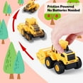 thumbnail image 5 of HEJULIK 4Pcs Construction Toys for 3 Years Old Boys Girls Kids, Friction Powered Construction Truck Toys Vehicles Sand Toys Trucks Excavator, Bulldozer, Road Roller, 5 of 7