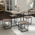 thumbnail image 2 of Costway 5-Piece Dining Table Set Square Kitchen Table Set with  Stools for Small Spaces, 2 of 10