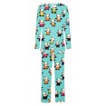 thumbnail image 5 of Mqqzkk Womens Pajama Sets 2 Piece Cute Printed Pjs Sleepwear Soft Comfy Loungewear Long Sleeve Pullover Top and Pants 3X-L, 5 of 6
