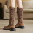 thumbnail image 2 of Mostsola Knee High Boots Women Warm Plush Fashion Mid Calf Boots Vintage Round Toe Dress Boot, 2 of 9