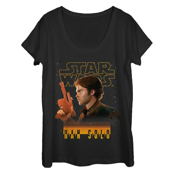 Women's Solo: A Star Wars Story Han Profile  Scoop Neck Black X Large