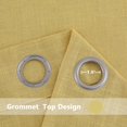 thumbnail image 3 of Linen Blend Textured Grommet Window Curtain Panels for Kitchen Living Room Bedroom Farmhouse Window Treatment Drapes, 37 x 63 Inch, 2 Panels.Yellow, 3 of 7