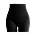 thumbnail image 2 of HUPOM Womens Thongs Underwear Panties For Women High Waist Activewear None Elastic Waist Black S, 2 of 4
