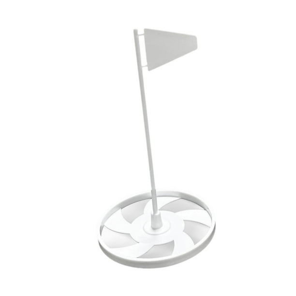 Taza para poner con bandera, bandera verde para poner, palo para bandera de golf con astillas, copa con orificio para bandera de golf, tapa para taza