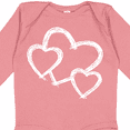 thumbnail image 4 of Inktastic Three White Hearts Boys or Girls Long Sleeve Baby Bodysuit, 4 of 5