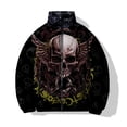 thumbnail image 4 of Abrigo de invierno para hombre con diseño de huesos, nuevo abrigo de esqueleto para hombre, parkas modernas con estampado 3D de calaveras, ropa para hombre 2024, calidez, frescor y acolchado, 4 of 5