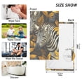 thumbnail image 3 of Zebras and Leaves Hand Towels Cotton Bath Towels Large Face Towels Absorbent for Bathroom 2 Packs, 3 of 8