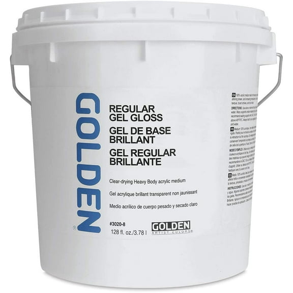 Golden Acrylic Medium - Regular Gel Gloss, 128 oz tub