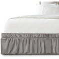 thumbnail image 2 of Elegant Comfort 1-Piece Ella Collection Pom-Pom Bed Skirt 16inch Drop, 1500 Series, Wrap Around Elastic for Easy Application, Wrinkle Resistant, Queen/King, Essential Gray, 2 of 7
