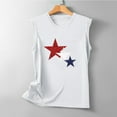 thumbnail image 5 of WREESH Women's Patriotic Round Neck Tank a Sleeveless Crewneck Tank Top with Graphic Prints and a Comfortable Design White, 5 of 5