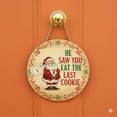 thumbnail image 1 of Adornos navideños, adornos navideños, regalos navideños El escuadrón de vigilancia de Santa Claus Letrero navideño divertido para puerta Decoración navideña colgante para puerta Letrero de madera de F, 1 of 2