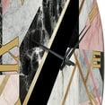 thumbnail image 5 of Designart "Marble Granite Agate with Gold Accents XIV" Modern Geometric Oversized Wall Clock, 5 of 5