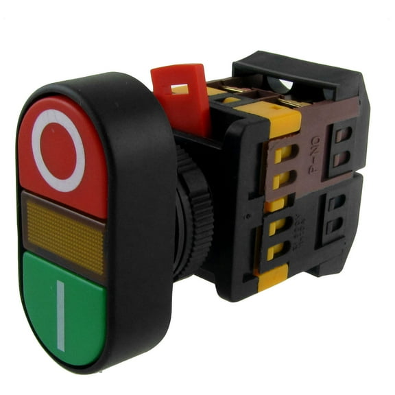 ON-OFF START STOP Push Button w Light Indicator Momentary Switch Red Green Power