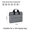 thumbnail image 2 of Laptop Bag Briefcase, Spill-Resistant Handbag with Shoulder Strap for Most Notebooks, 2 of 5
