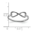 thumbnail image 4 of Sterling Silver Rhodium-plated Infinity Heart Ring, 4 of 6