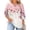 Pink#, variant on Fmbrln Womens Plus Size Tops 3/4 Sleeve Cutout V Neck Floral Print T-Shirts Summer Casual Loose Fit Beach Vacation Blouses