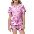 thumbnail image 5 of Jamsmile Toddler Girls Sets Home Clothes Tie Dye Print Short Sleeve Shorts Children Girls Soft Sleepwear Two Piece Nightwear, 5 of 5