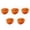 5pc, variant on Halloween Pumpkin Shaped Tin Can, Metal Biscuit Cookie Gift Storage Box with Removable Lid, Holiday Snack Treating Holder Jar for Festive Desserts Gathering Desk Countertop Ornament